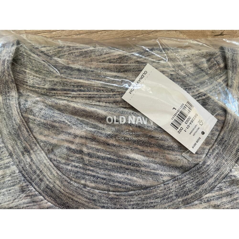Old Navy Vintage Heather Gray Crew Neck TShirt NEW Mens Large Tee Top Everyday - Picture 6 of 6